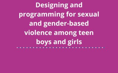 Designing program for adolescent Sexual & Gender-based Violence (SGBV)