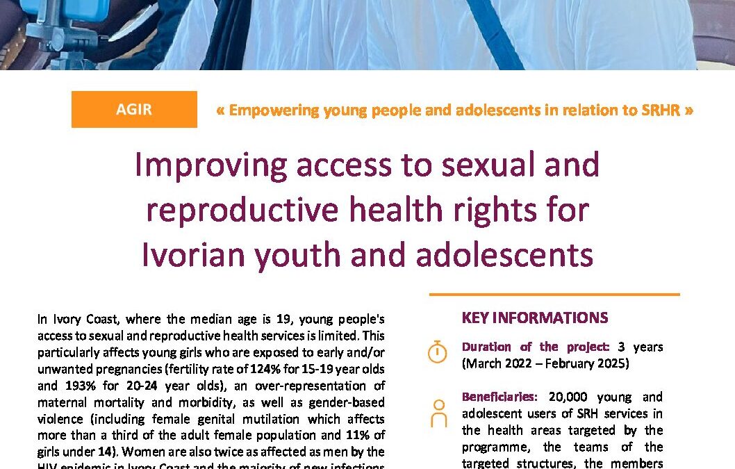 Improving access to sexual and reproductive health rights for Ivorian youth and adolescents