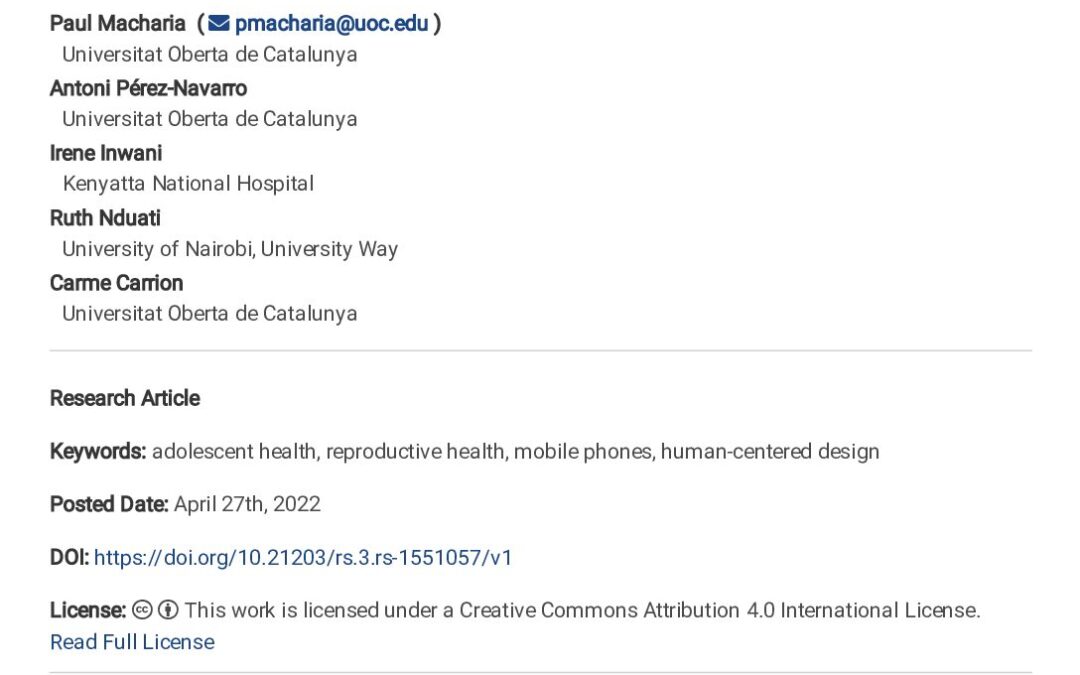 Developing an Unstructured Supplementary Service Data-based mobile phone app to provide adolescents with sexual reproductive health information: A human-centered design approach