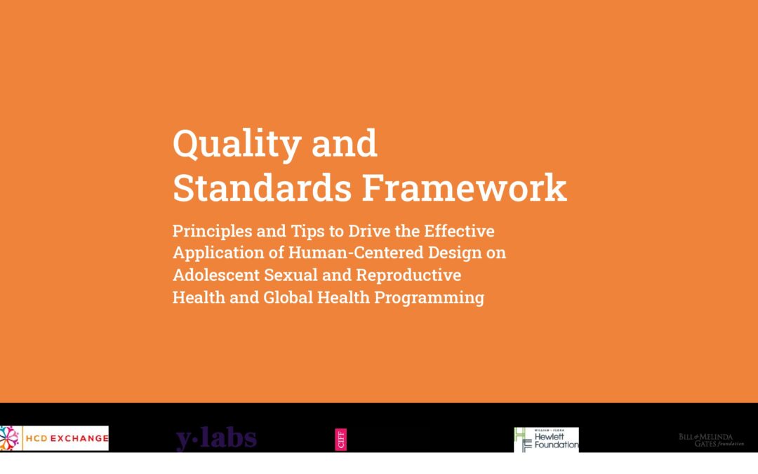 Quality and Standards Framework in HCD+ASRH