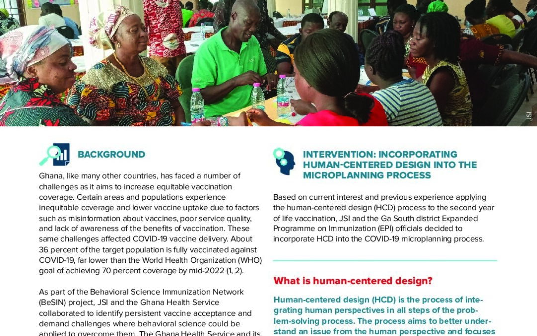 Enhancing the Microplanning Process with Human-Centered Design: Lessons from Ga South District, Ghana