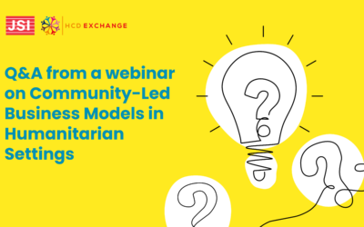 Q&A from a webinar on Community-Led Business Models in Humanitarian Settings